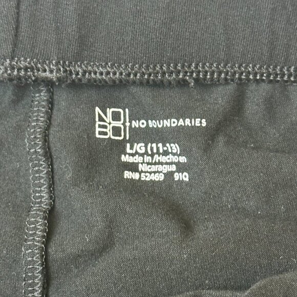 No Boundaries Pants Womens Large Stretch Leggings Elastic Waist Basic L/G 11-13 - Picture 3 of 7